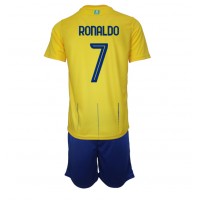 Al-Nassr Cristiano Ronaldo #7 Fußballbekleidung Heimtrikot Kinder 2023-24 Kurzarm (+ kurze hosen)